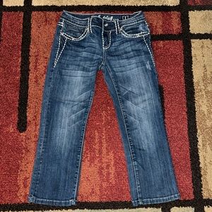 L.A. Idol Jean Capri with‎ Cross Rhinestones